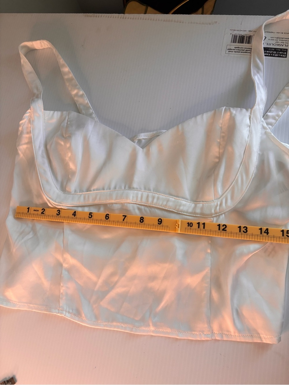 NWT Princess Polly White Satin Corset Top SZ 10 Y2K coastal chic - Picture 6 of 7